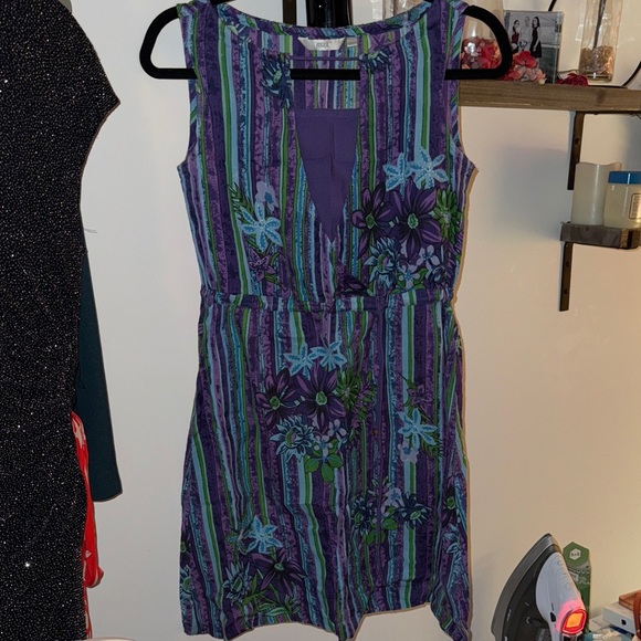 max tm Dresses & Skirts - Vibrant Floral Striped Mini Dress